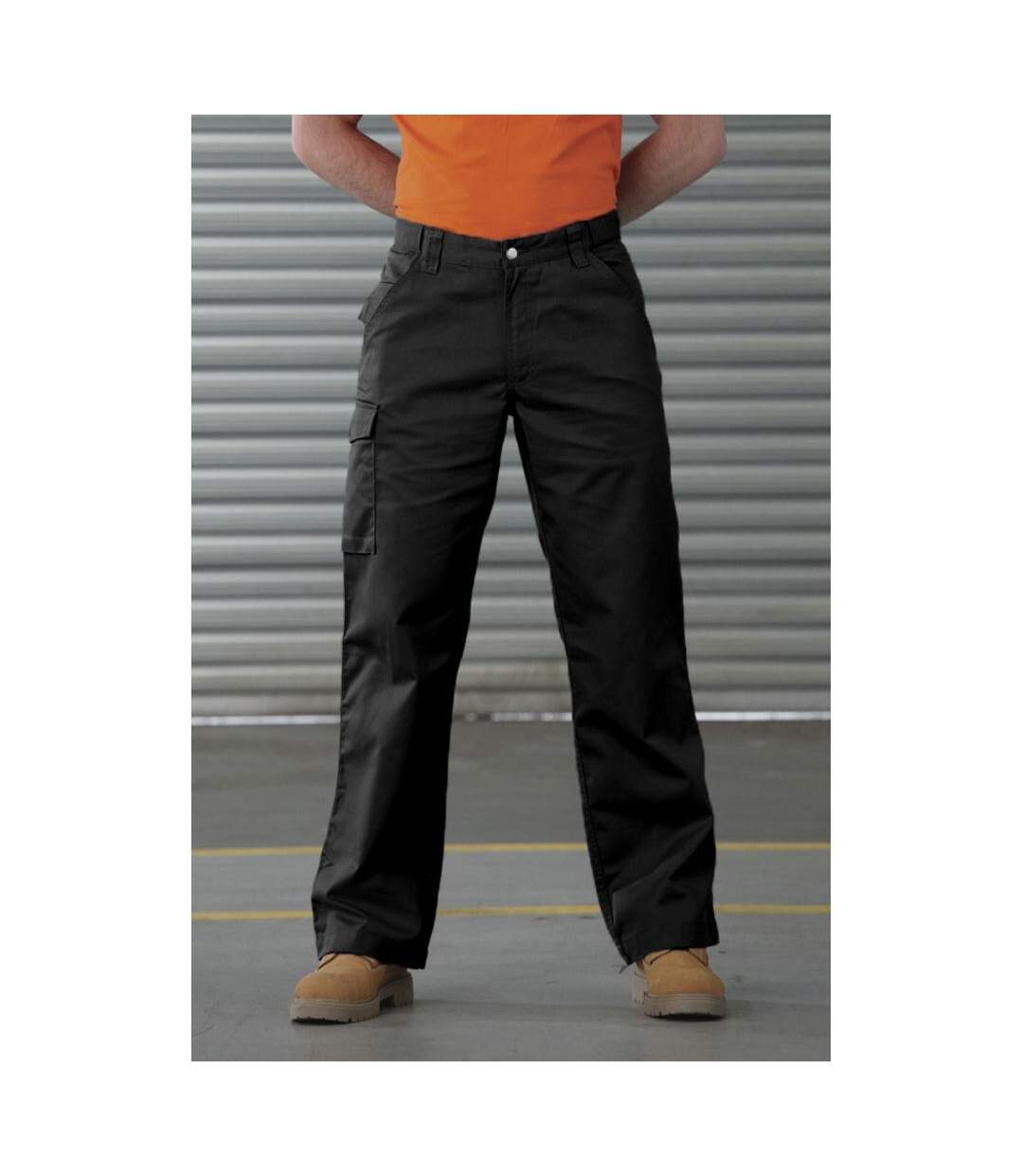 Pantalon De Travail Robuste, Coupe Régulière Homme Noir Russell-1