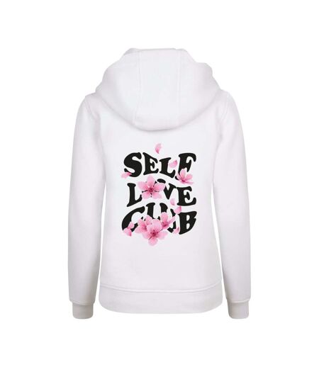 Sweat À Capuche Self Love Club Femme Blanc Miss Tee