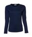 Tee Jays Womens/Ladies Interlock Long Sleeve T-Shirt (Navy Blue) - UTBC3322