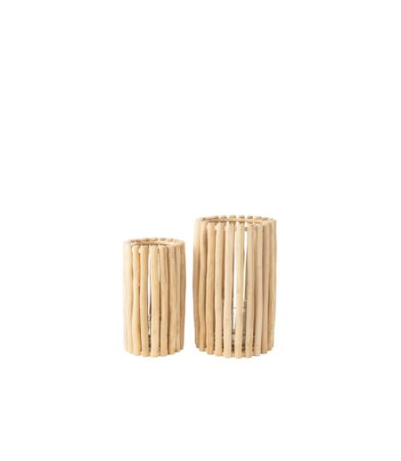 Lot de 2 Lanternes en Teck Myrtle 60cm Naturel