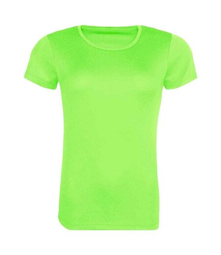 Awdis Womens/Ladies Cool Recycled T-Shirt (Electric Green)