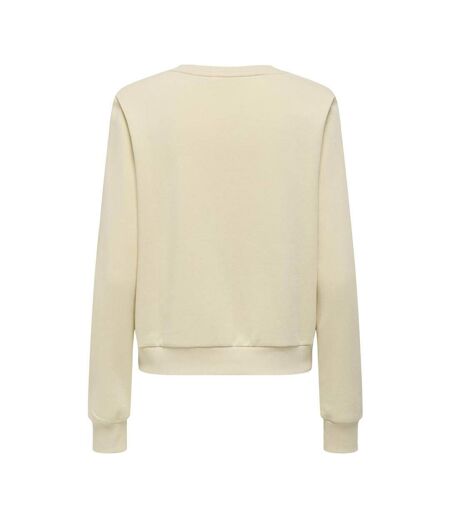 Sweat beige/rouge femme only rubi