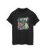 Disney - T-shirt ALICE IN WONDERLAND LEAFY GARDEN - Femme (Noir) - UTBI8910-1