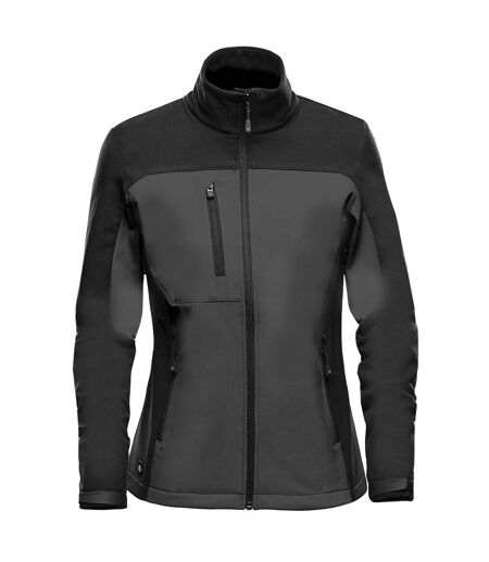 Womens/ladies Cascades Soft Shell Jacket Dolphin Black Stormtech