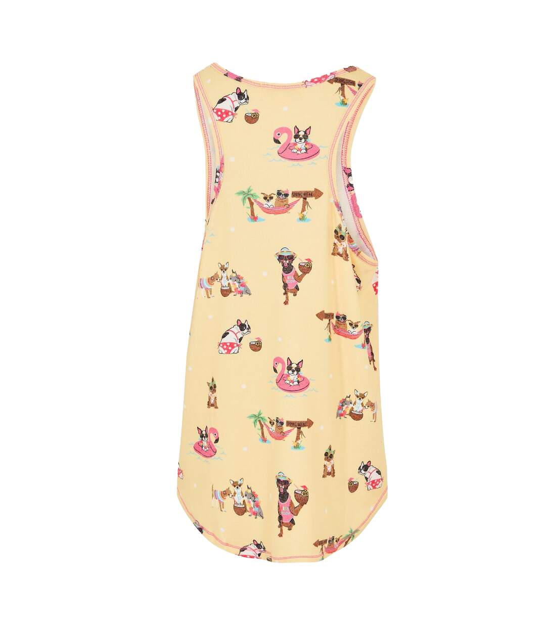 Débardeur Sans Manches Motif/style Imprimé Chien Femme Jaune PJ Salvage-2