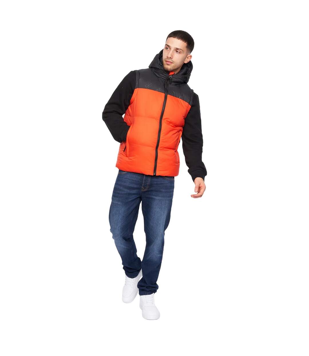 Veste sans manches chemerley homme orange / noir Crosshatch-3