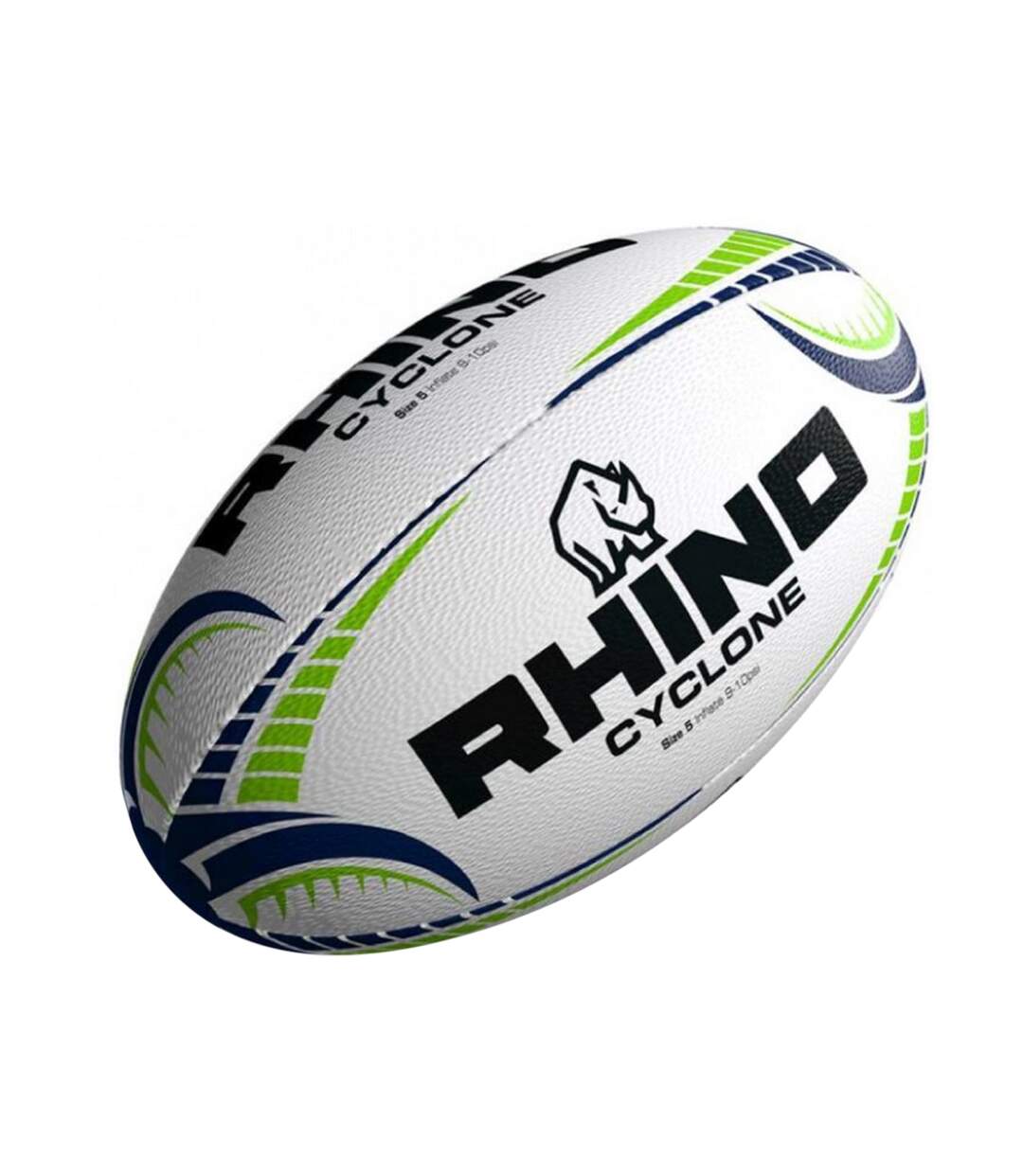 Ballon De Rugby Cyclone Taille 4 Blanc Rhino-1