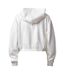 Womens/ladies Victory Relaxed Fit Crop Hoodie Cream Gym King-2