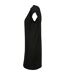 Womens/ladies Extended Shoulder Casual Dress Black Build Your Brand-4