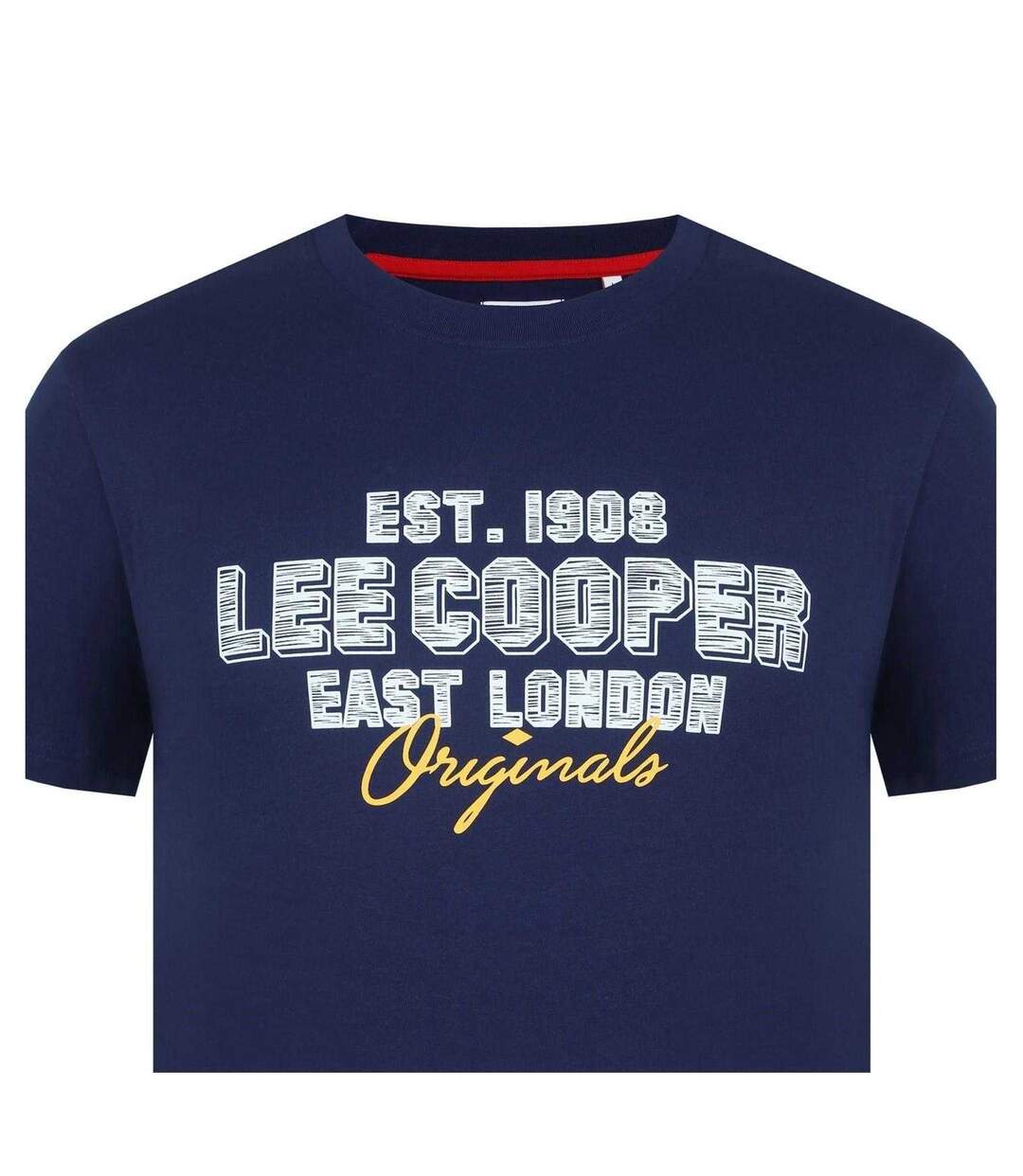 Mens Cotton Crew Neck T-shirt Navy Lee Cooper-3