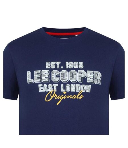 Mens Cotton Crew Neck T-shirt Navy Lee Cooper