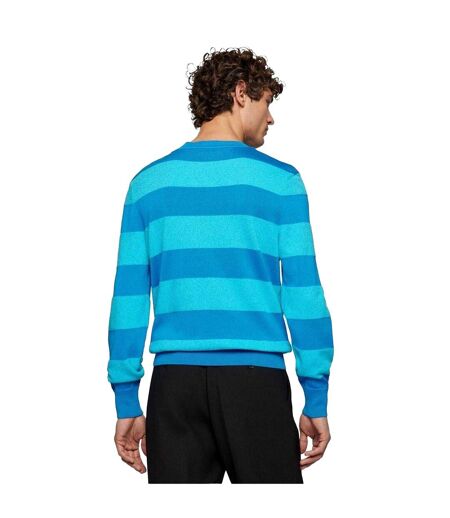 Pull Motif/style Rayures Horizontales Eromeo Homme Bleu Vif Boss