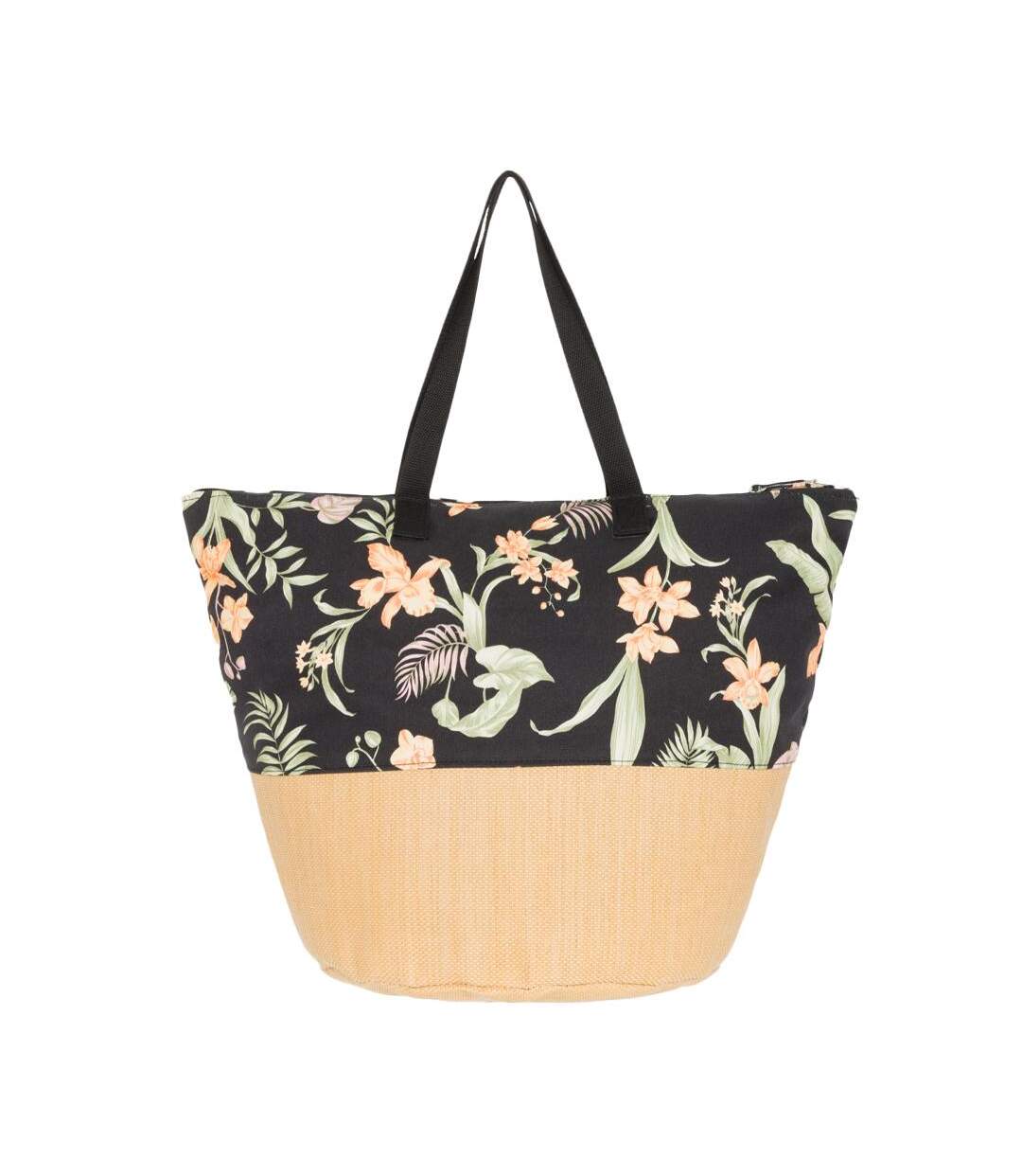 Sac à main noir à fleurs femme roxy waikiki life kvj3 [687a0dcc954ff] - taille unique-2