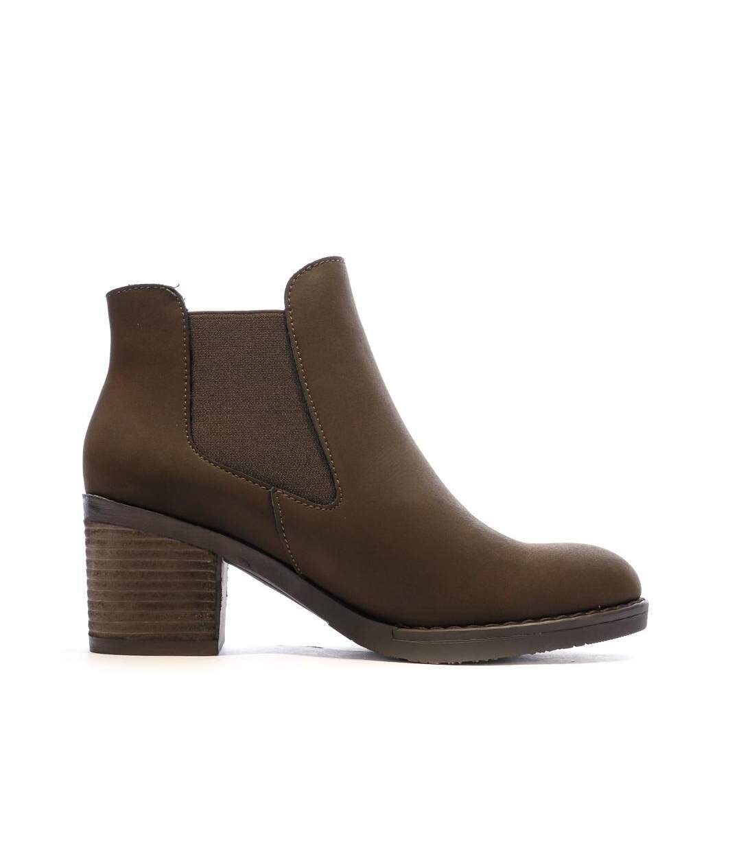 Bottines marron femme chattawak texas-2