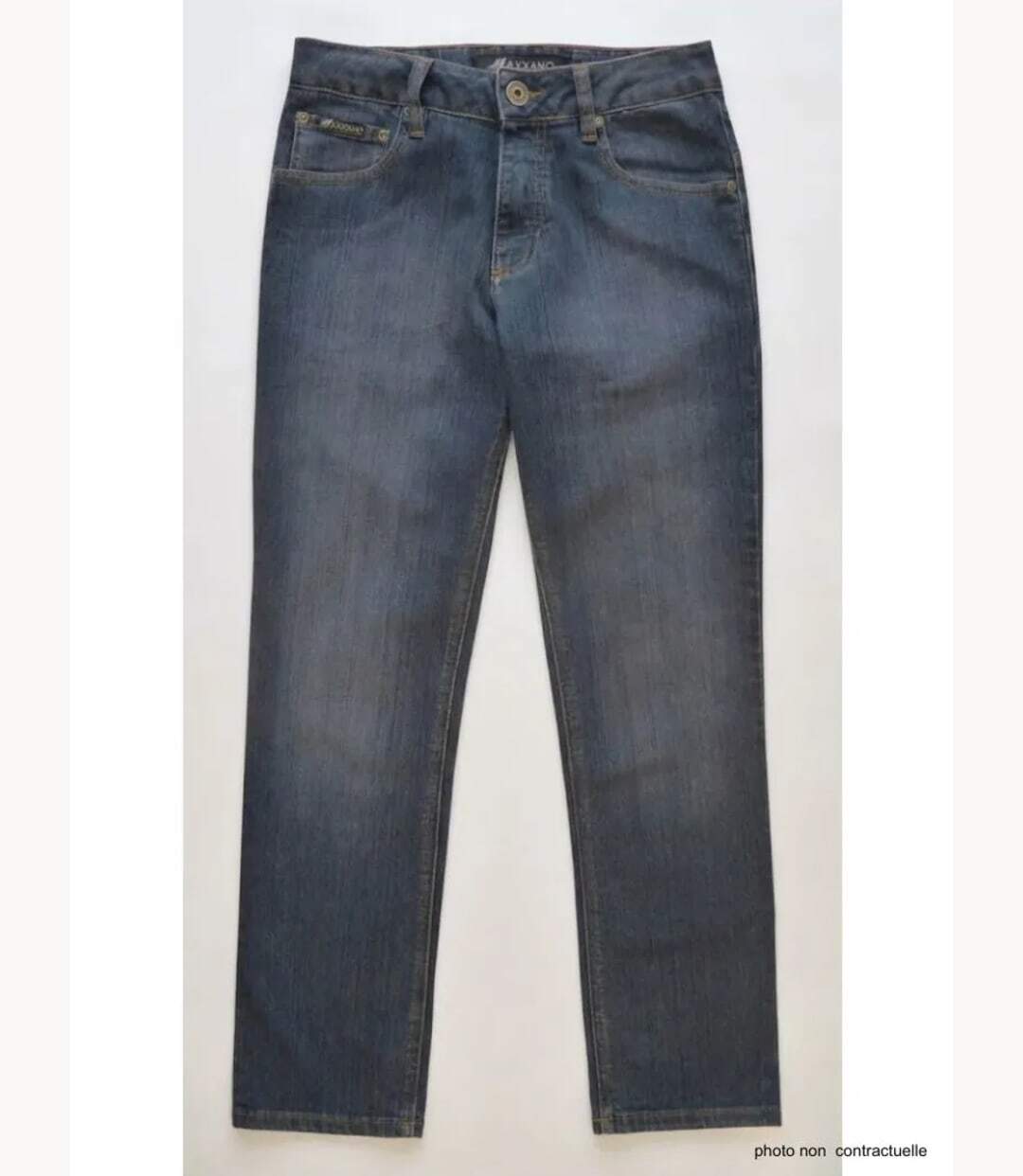 Jean 5 poches coupe droite stone used AXF012-3