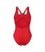 Womens/ladies Square Neck One Piece Swimsuit Red Slazenger-2