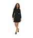 Womens/ladies Spotted Tiered Petite Mini Dress Black Dorothy Perkins-1