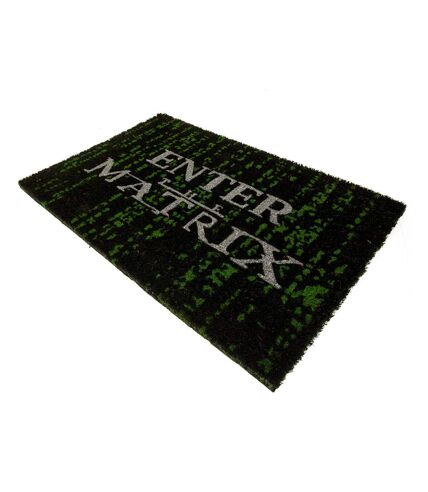 Matrix - Paillasson ENTER THE MATRIX (Noir / Vert / Blanc) (60 cm x 40 cm x 1,5 cm) - UTPM3634