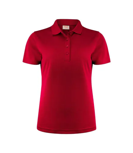 Womens/ladies Smash Polo Shirt Red Printer RED