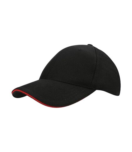 Casquette De Baseball Noir Rouge L-Merch