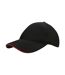 Casquette De Baseball Noir Rouge L-Merch-2