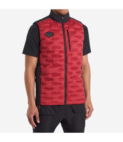 Mens pro training elite reversible hybrid gilet black/red dahlia Umbro