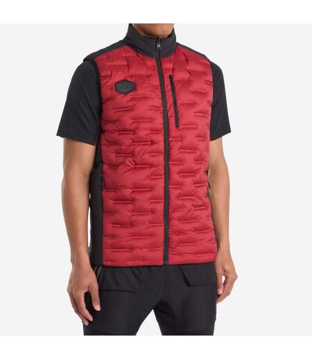 Mens pro training elite reversible hybrid gilet black/red dahlia Umbro