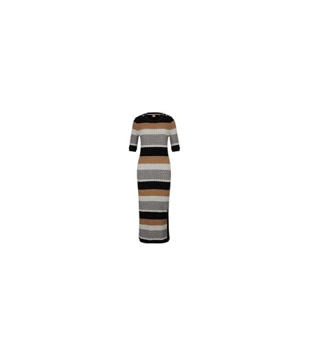 Robe Longue Motif/style À Rayures Etanah Femme Noir Gris Marron Boss
