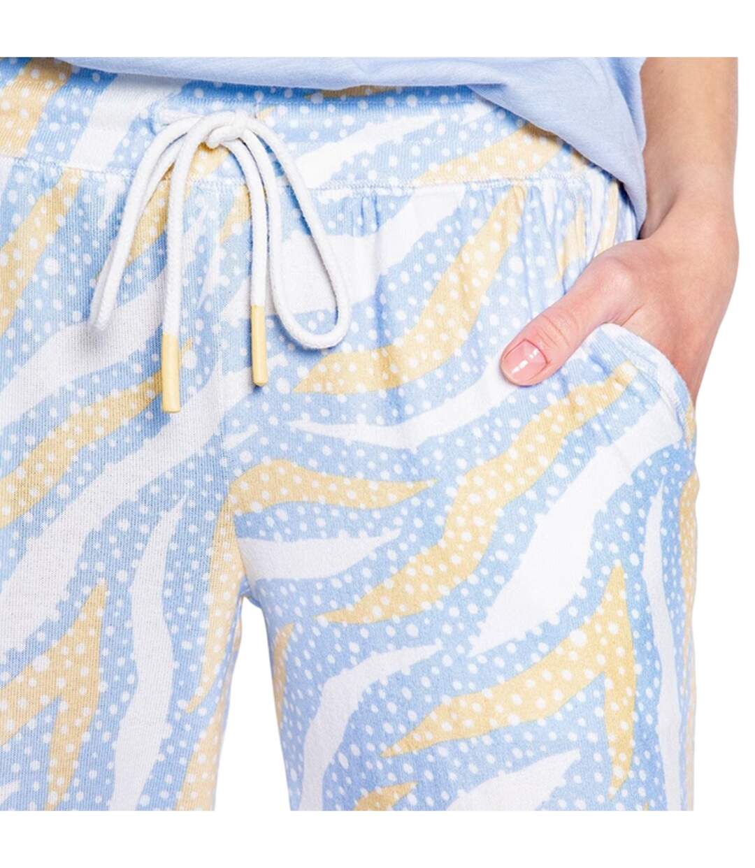 Pantalon De Jogging Motif/style Imprimé Tigre Femme Bleu Clair PJ Salvage-4