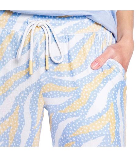 Pantalon De Jogging Motif/style Imprimé Tigre Femme Bleu Clair PJ Salvage