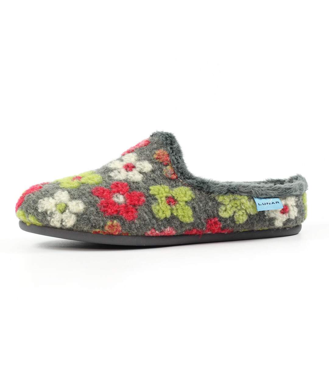 Chaussons Mules Dolly Femme Gris Lunar-3
