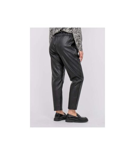 Pantalon effet cuir taille nouée EZOU - Dona X Lisa