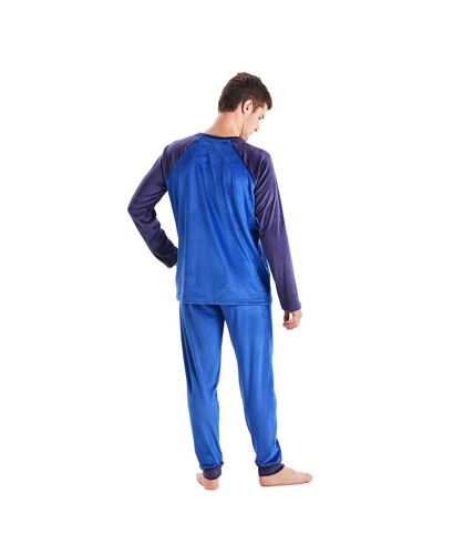 Men's long-sleeved round-neck velvet pajamas MU3