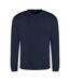 Unisex Adult Plain Sweatshirt New French Navy Awdis-1