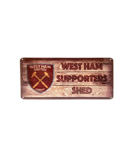 West Ham United FC - Plaque SUPPORTER'S SHED (Bordeaux / Marron) (Taille unique) - UTSG22582