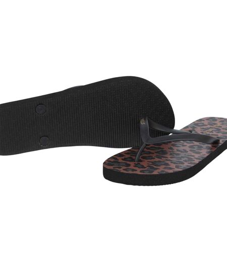 Tongs Femme Beige Noir Jack Wills
