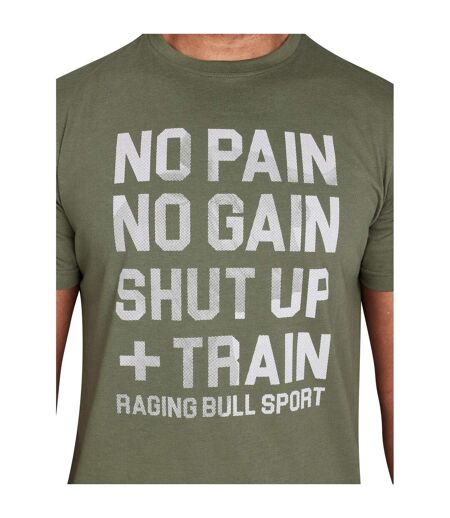 Mens rb sport no limits t-shirt army green Raging Bull