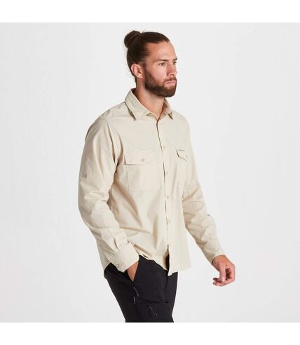 Craghoppers Mens Kiwi Long-Sleeved Shirt (Oatmeal)
