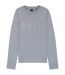 Mens Signature Cotton Logo Sweatshirt Dark Grey Boss-1