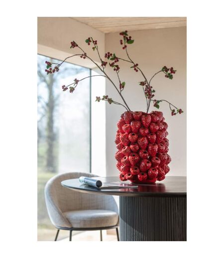 Vase Déco en Argile Berry 45cm Rouge
