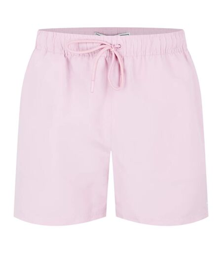 Mens Embroidered Logo Mid Length Swim Shorts Light Pink Jack Wills