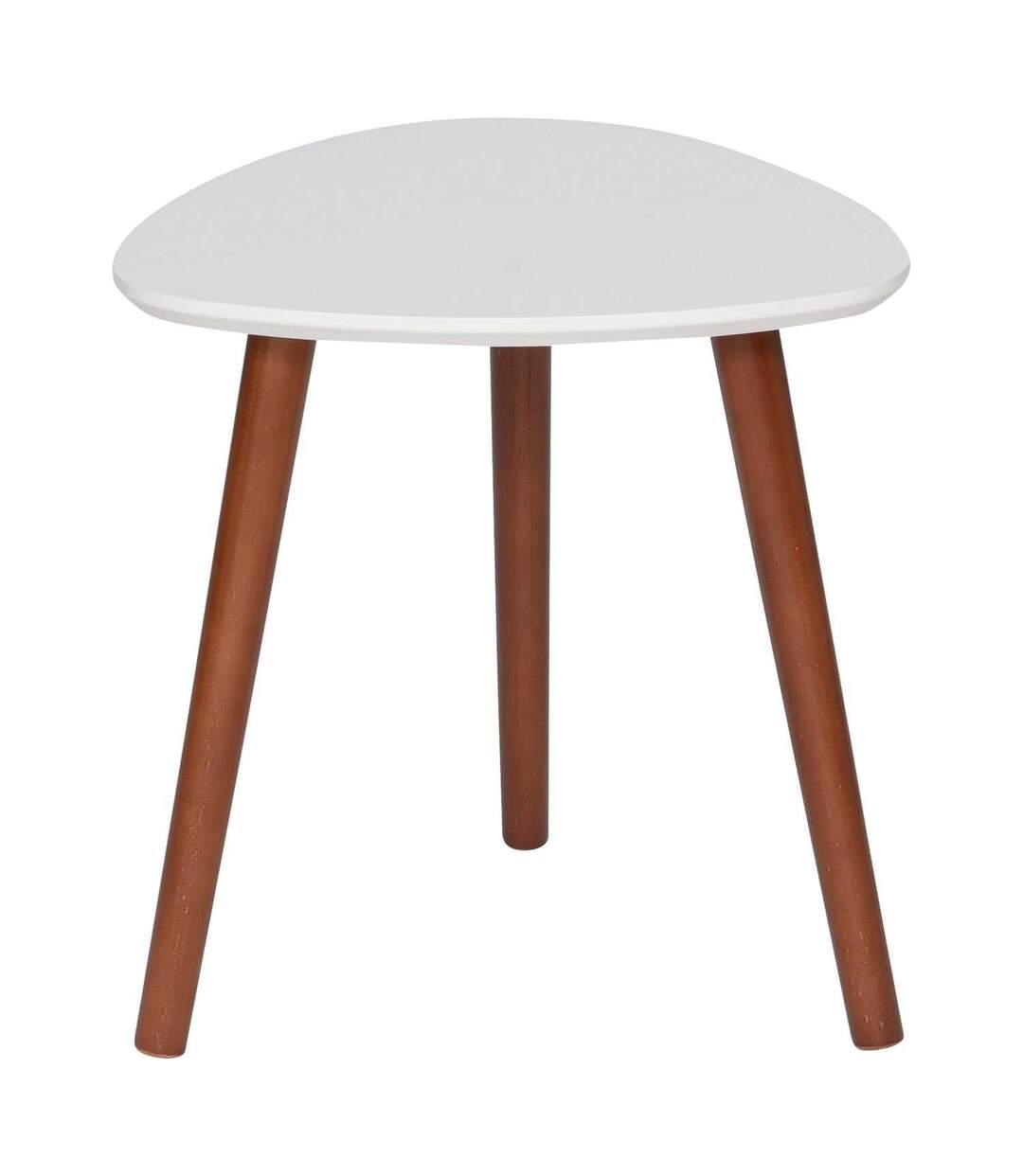 Lot de 3 tables d'appoint design Mileo - Vert, ocre et blanc-4