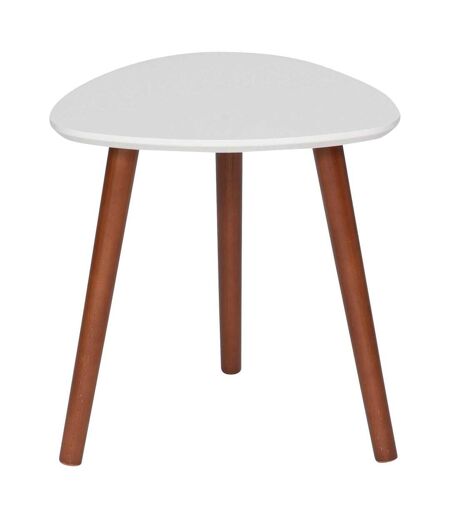 Lot de 3 tables d'appoint design Mileo - Vert, ocre et blanc