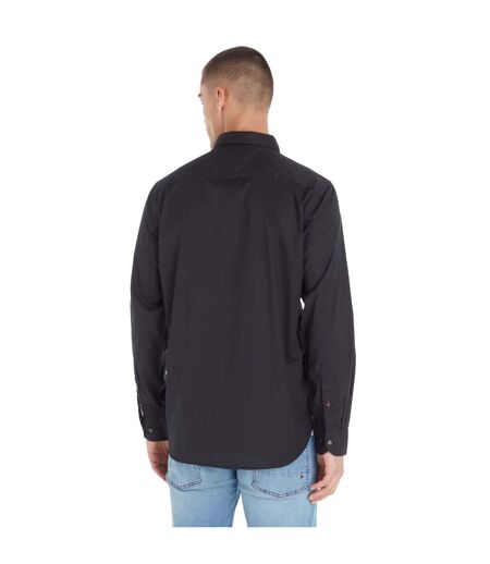 Mens Core Flex Poplin Shirt Black Tommy Hilfiger