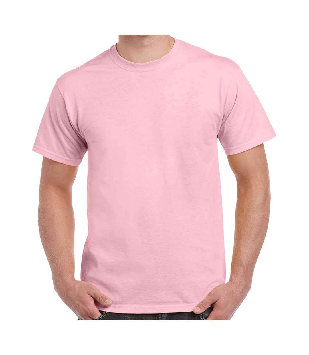 Mens heavy cotton t-shirt light pink Gildan