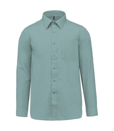 Chemise popeline manches longues - Homme - K545 - vert amande