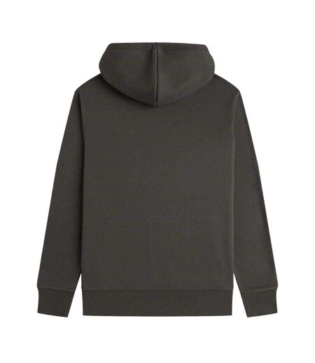 Mens Box Logo Pullover Hoodie Field Green Fred Perry