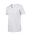 Gildan Mens Soft Style V-Neck Short Sleeve T-Shirt (White) - UTBC490-3