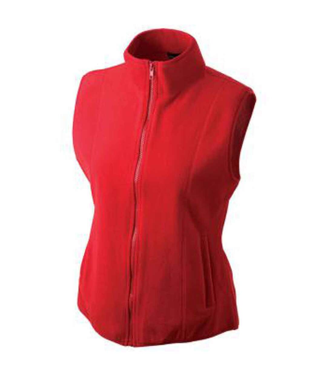 Gilet sans manches bodywarmer polaire femme - JN048 - rouge-1