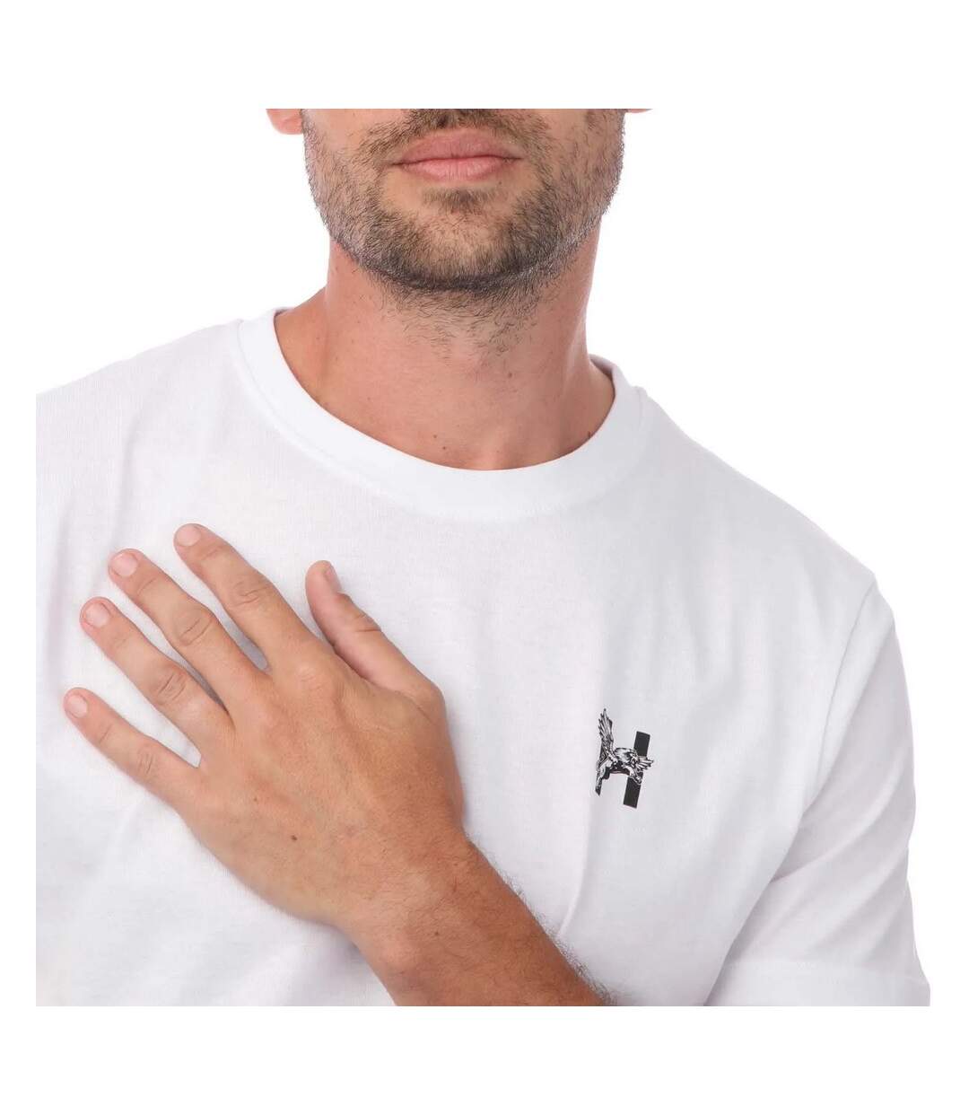 T-shirts triphen homme noir / gris / blanc Henleys-4